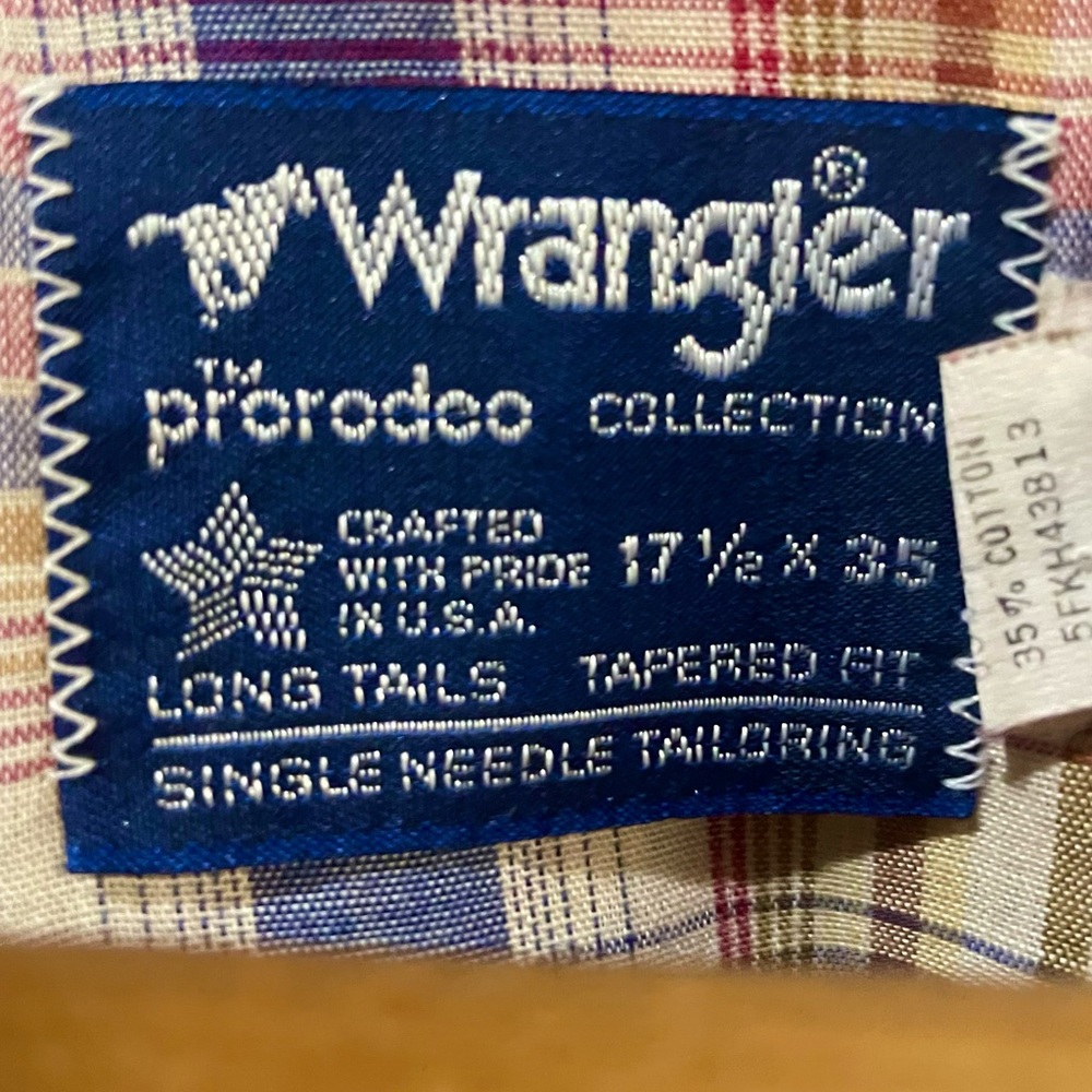 Vintage Wrangler Western Pearl Snap